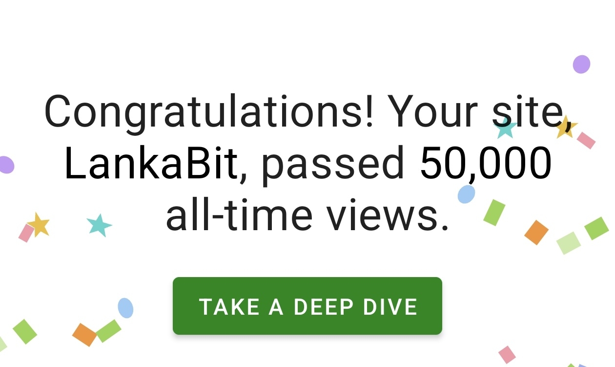 50,000 Views ඉක්මවා LankaBit Family ට ස්තූතියි! 🎉